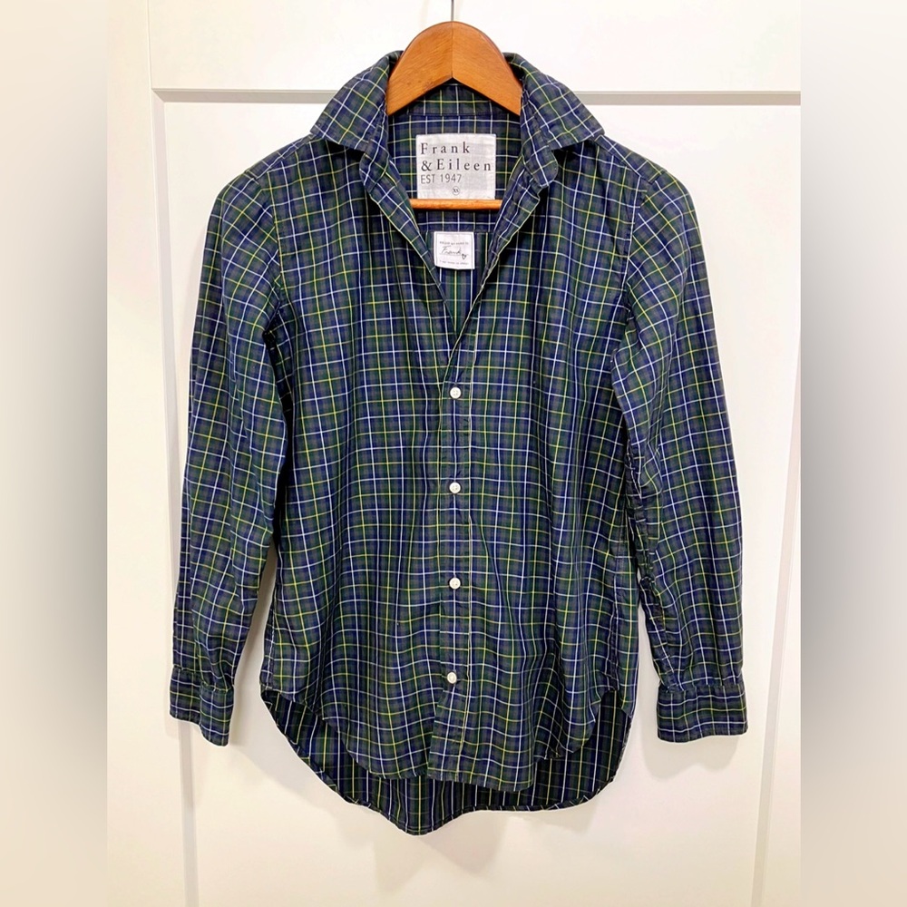 Frank & Eileen FRANK Button-Up Shirt XS | Italian Giza 87 Egyptian Cotton Plaid - Picture 2 of 3